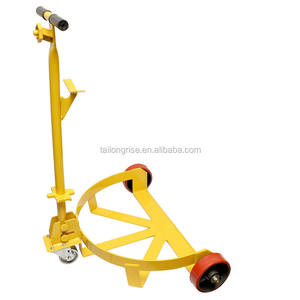 Chariot à tambour de 55 gallons personnalisable à usage intensif OEM Chariot à main à plate-forme en acier à trois roues à profil bas avec outil facilement transporable - Product Image 2