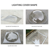 Venta directa de fábrica techo UV ventanas arqueadas de plástico PC Domo claraboyas para grandes almacenes