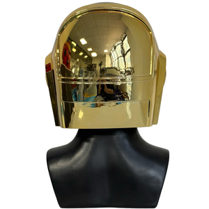 Casco de <span class=keywords><strong>Daft</strong></span> <span class=keywords><strong>Punk</strong></span> al por mayor, chapado en oro, de resina, para cosplay, fiesta de Halloween, actuación en escenario, accesorio de máscara de robot - Product Image 4