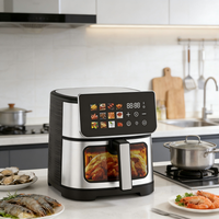 Nouvelle Conception 2026 – Four de Cuisine Multifonctionnel à Affichage LED Numérique 4,5-10L, Friteuse à Air Chaud Sans Huile pour une Cuisson Rapide, Certifié CE ETL GS