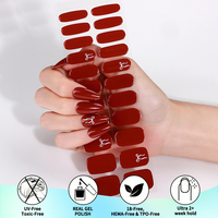 Enveloppes d'ongles en gel personnalisées OEM ODM, rouge vin profond, couleur unie, nœud blanc brillant, longue durée, non toxiques, sans UV, pour manucure en salon