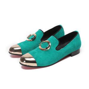 NA625 <strong>Embroidered</strong> <strong>Velvet</strong> <strong>Loafers</strong> Branded <strong>Loafers</strong> Men Metal Buckle Wedding and Party <strong>Velvet</strong> <strong>Loafers</strong> Men's Shoes - Product Image 1