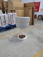 Tabouret de bar XY de luxe personnalisé, élégant et moderne, avec dossier et base en acier inoxydable, pour la maison, l'hôtel, le café, le magasin