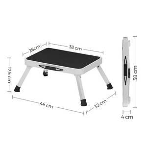 Mini marchepieds portables pour <span class=keywords><strong>caravane</strong></span>, tabourets ottomanes, plateforme de travail pliable pour le camping, marchepied en fer antidérapant pour camping-car avec poignée de transport - Product Image 3