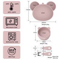 Assiette d'alimentation pour bébé en silicone personnalisée OEM/ODM avec logo imprimé au laser, design anti-déversement pour enfants
