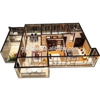 1 à 25 architecture d'intérieur moderne modèle de conception avec 3 chambres pour bungalow maison promoteur