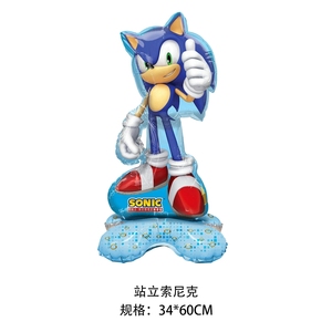 Nuevo lindo globo Base de dibujos animados Stitch Mario <span class=keywords><strong>Sonic</strong></span> Spiderman Animal globos de papel de aluminio para decoración de fiesta de feliz <span class=keywords><strong>cumpleaños</strong></span> - Product Image 4