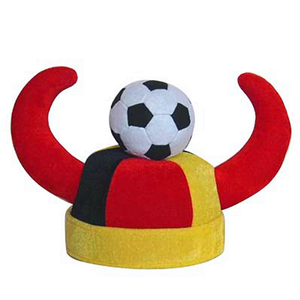 Custom Fluwelen Voetbalteam Fan <span class=keywords><strong>Viking</strong></span> Bull Horn Hoed Met Pruik Voor Volwassenen Unisex Party Voetbal Accessoires - Product Image 4