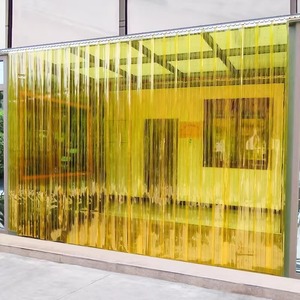 Yellow PVC Strip Curtain DOTP Quality Insect Proof UV/Heat/Oil Resistant 2mm 3mm Plastic Door Curtain 2m Length - Product Image 4