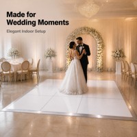 Piste de danse portable en contreplaqué et aluminium pour événements, mariages et fêtes en intérieur et en extérieur