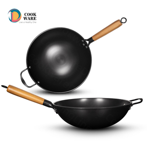Wok Chino <span class=keywords><strong>de</strong></span> Hierro <span class=keywords><strong>de</strong></span> Alta Calidad Resistente a <span class=keywords><strong>la</strong></span> Oxidación para el Hogar y Restaurantes - Product Image 1
