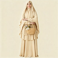 Ensemble 2 pièces Abaya de prière en mousseline personnalisée pour femme, vêtements musulmans grande taille, collection printemps, tradition Ramadan Aïd, vente en gros