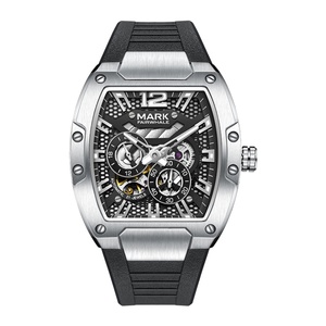 Mark Fairwhale FW-6850 Men's Fashion <b>Automatic</b> Watch Sport Casual Silicone Strap Tonneau Mechanical <b>Wristwatch</b> - Product Image 1