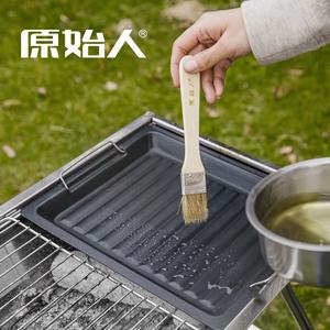 Brosse à poils de porc naturels avec manche en bois, ensemble d'outils de barbecue portables pour la cuisson et l'application d'huile - Product Image 3