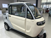 Tricycle électrique familial compact à 3 roues avec cabine scellée, scooter de mobilité électrique à basse vitesse pour adultes