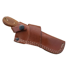 Couteau de castration artisanal en acier Damas de haute qualité, 8 pouces, manche en bois, fourreau en cuir à double tranchant, couteaux de castration - Product Image 4