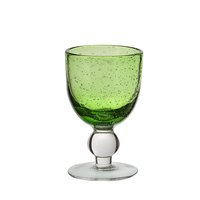 Verres à vin Samlife de 240 ml de style mexicain, couleur verte, avec corps à bulles