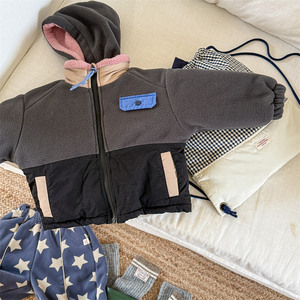Manteau épais pour enfants pour filles et <span class=keywords><strong>veste</strong></span> en coton à blocs de couleurs, vêtements d'extérieur d'hiver pour garçons, <span class=keywords><strong>veste</strong></span> à col montant - Product Image 6