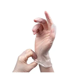 Tek kullanımlık vinil eldiven olmayan lateks gıda sınıfı vinil çalışma PVC eldiven