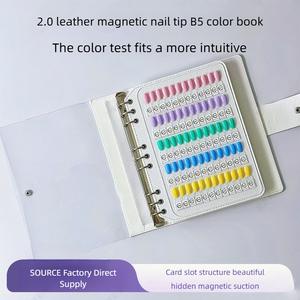 Présentoir magnétique en cuir personnalisé pour nail art, carte de couleurs pour vernis gel, support de rangement pour capsules d'ongles pour salon - Product Image 2