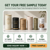 Emballage personnalisé élégant en tube de papier français biodégradable avec estampage à chaud doré pour cosmétiques, parfums et cadeaux