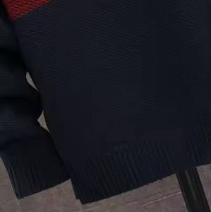 سويتر رجالي قطيفة وسميكة للخريف والشتاء فضفاضة للرجال مطابقة الألوان سترة طويلة الأكمام معطف سترة - Product Image 4