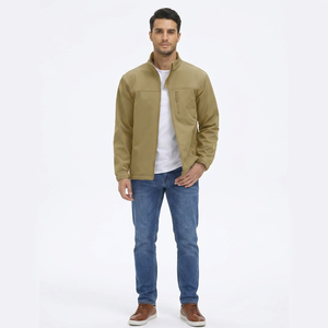 Factory Made <b>Long</b> Sleeves <b>Men</b> Softshell <b>Jacket</b> Canvas Autumn Fashion Hooded Waterproof Outdoor Usage OEM <b>Jacket</b> 2026 - Product Image 1