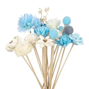 Diffusore a lamella inodore serie rattan blu da 20 pezzi decorazioni decorative fatte in casa
