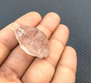 Eautiful Andy hecho 1 Pieces nntreated ough tone ough harm opopper oputile emstone 92,5 Sterling ililver endant - Product Image 3