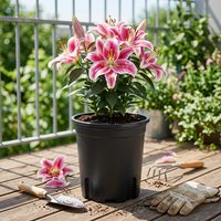 Pot de fleurs en PP blanc, grand, durable, biodégradable et léger, pour jardin extérieur, avec contrôle des racines, style Japandi de luxe, respirant, en promotion