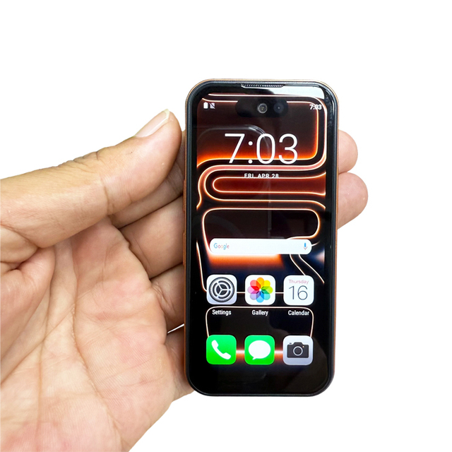 Brand New 17 Pro Max Mini 3G Smartphone 1+16GB 3.75'' Screen Dual SIM Face Recognition In-Screen Fingerprint Type-C 2MP Camera