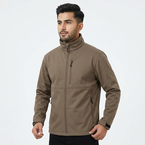 New Arrival 2026 High Quality Outdoor Hiking <b>Canvas</b> Softshell <b>Jacket</b> <b>for</b> <b>Men</b> Stand Collar Hooded Waterproof - Product Image 1