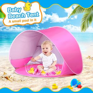 Tente de plage portable pour bébé avec protection UV, <span class=keywords><strong>abri</strong></span> de jeu pop-up pour tout-petit ou nourrisson, pour la <span class=keywords><strong>piscine</strong></span> ou la plage - Product Image 1