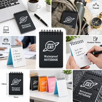 Carnet à spirale personnalisé avec logo, format A7, couverture en PP, résistant à l'eau, 50 feuilles, 120g, cadeau d'affaires, vente en gros, OEM
