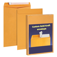 Enveloppe de catalogue en papier kraft auto-scellante, porte-documents de bureau d'école de Manille épais et solide