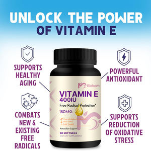 OEM ODM <span class=keywords><strong>Vitamin</strong></span> <span class=keywords><strong>E</strong></span> <span class=keywords><strong>400</strong></span> <span class=keywords><strong>IU</strong></span> <span class=keywords><strong>softgel</strong></span> (180mg dl-alpha) suplemen makanan kaya antioksidan untuk kulit, dukungan kesehatan imun dan hati - Product Image 4