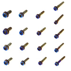 SOMOTO Taiwan SUS304 Stainless Steel Motorcycle Bolts M10 6-Lobe Hex Head PVD Burnt Titanium Motorbike Custom <b>Fasteners</b> - Product Image 3