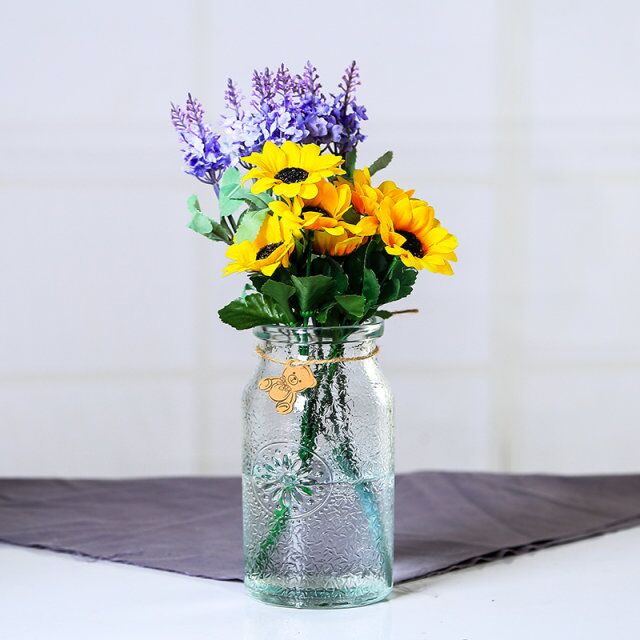 Factory Produced Wholesale Glass Flower Vase for Home Decor