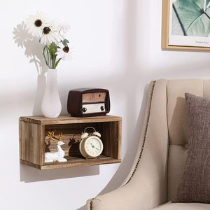 Cross-border wooden storage <b>rack</b>, bedroom floating bedside table, simple detachable <b>shelf</b>, kitchen wall storage <b>rack</b> - Product Image 2