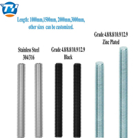 Fully Threaded Rod High Tensile All-Thread Stud Galvanized Steel HVAC Duct Support Pipe Hanger Fastening Application