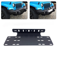 Support de fixation pour plaque d'immatriculation de pare-chocs avant de voiture, cadre pour barre lumineuse, plaque de conduite automobile en aluminium