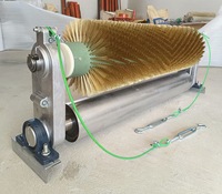 Brosse industrielle rotative non motorisée pour le nettoyage des convoyeurs à bande dans les mines de charbon, les cimenteries et les usines de sable