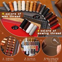 Kit d'outils de maroquinerie, outils de travail du cuir, kit de maroquinerie avec sacoche personnalisée pour travaux artisanaux, découpe professionnelle du cuir
