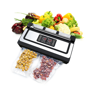 Machine sous vide commerciale a chambre 250W triple pompe 90kPa 800 soudures/jour couteau coulissant multi-sacs viande sous vide - Product Image 1