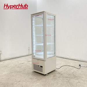 Réfrigérateur vertical vitré avec serrure à clé, éclairage LED, logo personnalisé, ventilateur dissimulé, refroidissement par <span class=keywords><strong>air</strong></span>, pour pâtisserie - Product Image 4