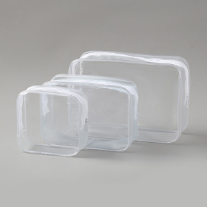 女性用ファッション透明PVCメイクアップオーガナイザー、カスタムロゴ入り、旅行用バッグ、ジッパー開閉式、携帯用、防水 - Product Image 5