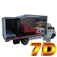 רעיונות עסקיים דינמי kino 5d משאית קולנוע נייד קולנוע 7d הולוגרמה מקרן כיסא מושב תנועה 7d משיכה סימולטור