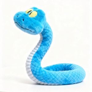 Nuevo Peluche de Serpiente Azul Personalizable en Forma de Llavero de Coche, Regalo de Navidad, Relleno de Algodón PP - Product Image 1
