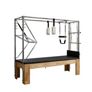 SAERDE - Juego de 5 Piezas de Equipo de Entrenamiento de Pilates Duradero, Reformer de Madera de Arce para Ejercicios en Casa y Estudio - Product Image 1