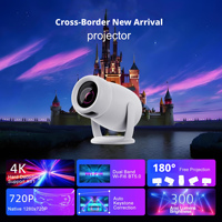Projecteur intelligent portable sans fil HY400 Android 13 1080p 4K pour l'extérieur et la maison